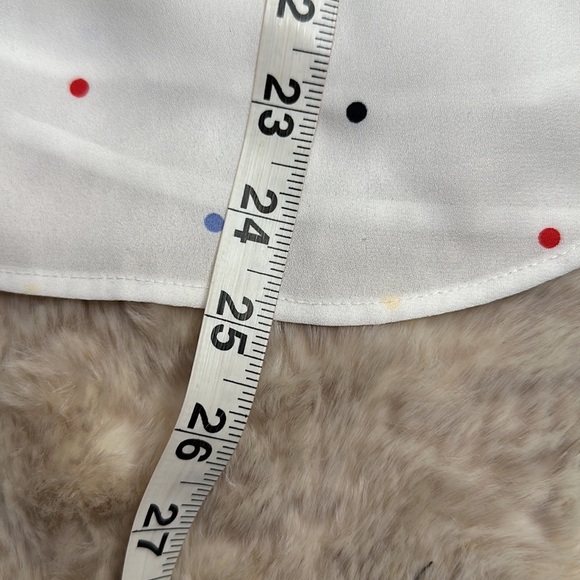 Loft | White V-Neck Tank Top with Multi Color Polka Dots - Picture 5 of 8